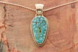 Artie Yellowhorse Genuine Kingman Web Turquoise Sterling Silver Pendant